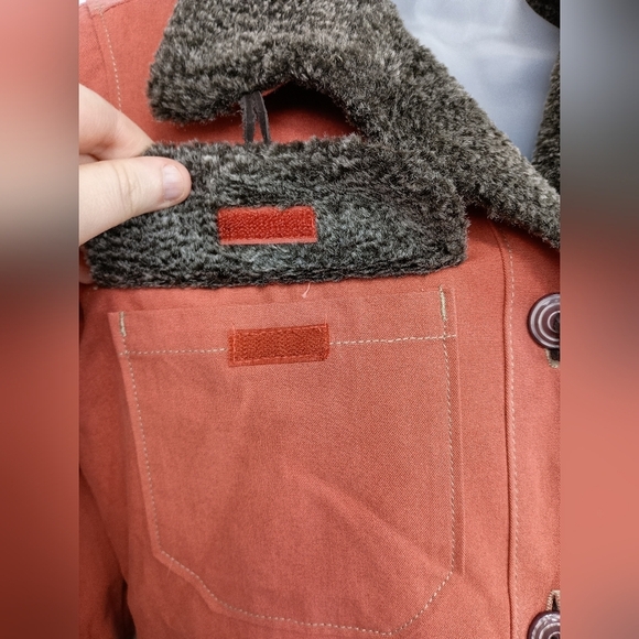 ADVENTURA Winter Light Pink Wool XS Jacket Sherpa Lining Chore Barn Country - Picture 4 of 12